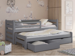 Dvigulė vaikiška lova su stalčiais SENSO 80x180
