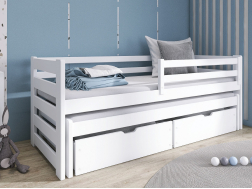 Dvigulė vaikiška lova su stalčiais SENSO 80x180