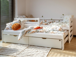 Dvigulė vaikiška lova su stalčiais SENSO 80x180