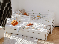 Dvigulė vaikiška lova su stalčiais SENSO 80x200