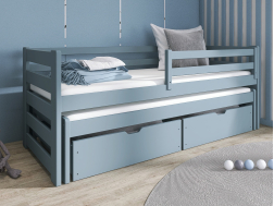 Dvigulė vaikiška lova su stalčiais SENSO 80x200