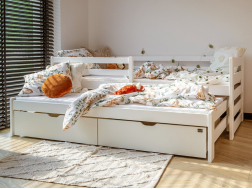 Dvigulė vaikiška lova su stalčiais SENSO 80x200