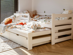 Dvigulė vaikiška lova su stalčiais SENSO 90x190