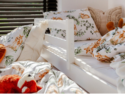 Dvigulė vaikiška lova su stalčiais SENSO 90x190