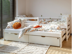 Dvigulė vaikiška lova su stalčiais SENSO 90x200