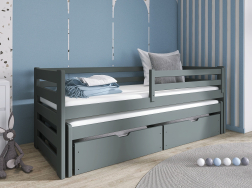 Dvigulė vaikiška lova su stalčiais SENSO 90x200