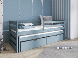 Dvigulė vaikiška lova su stalčiais SENSO 90x200