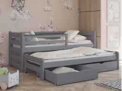 Dvigulė vaikiška lova su stalčiais SENSO 90x200