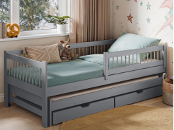 Dvigulė vaikiška lova su stalčiais SOFTI 80x180