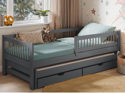 Dvigulė vaikiška lova su stalčiais SOFTI 90x190