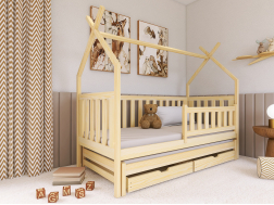 Dvigulė vaikiška lova su stalčiais TYTUS 90x200