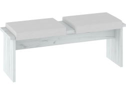 Dvivietė taburetė BON-05 eko balta