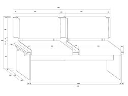 Dvivietis minkštasuolis BON-01 eko ruda