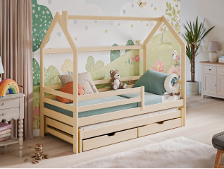 Dvigulė vaikiška lova su stalčiais DISNEY 90x190