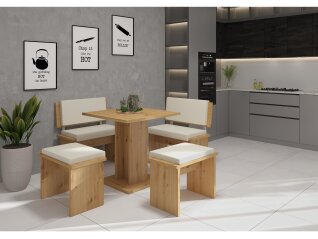 Dvivietė taburetė BON-05 eko juoda