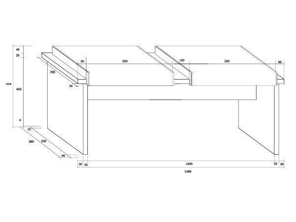 Dvivietė taburetė BON-05 eko ruda 3