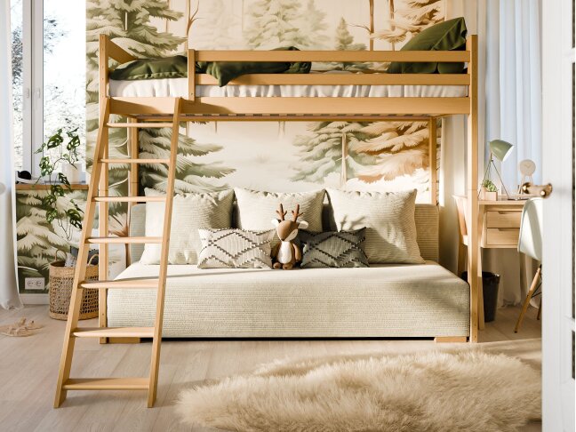 Dviaukštė išskleidžiama vaikiška lova SOFINO 90x200/140x200 1