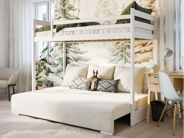 Dviaukštė išskleidžiama vaikiška lova SOFINO 90x200/140x200 2 Dviaukštė išskleidžiama vaikiška lova SOFINO 90x200/140x200 2