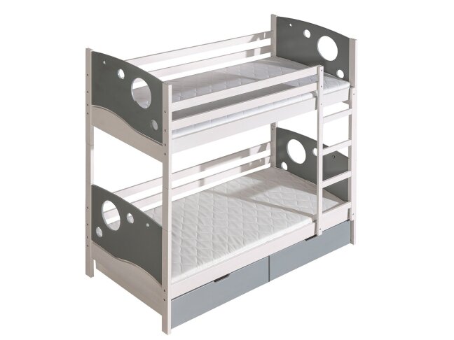 Dviaukštė lova su stalčiais KEVIN 190x80 1 Dviaukštė lova su stalčiais KEVIN 190x80 1