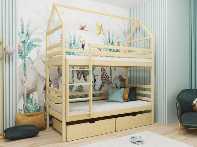 Dviaukštė vaikiška lova su stalčiais ALEX 80x160 4 Dviaukštė vaikiška lova su stalčiais ALEX 80x160 4