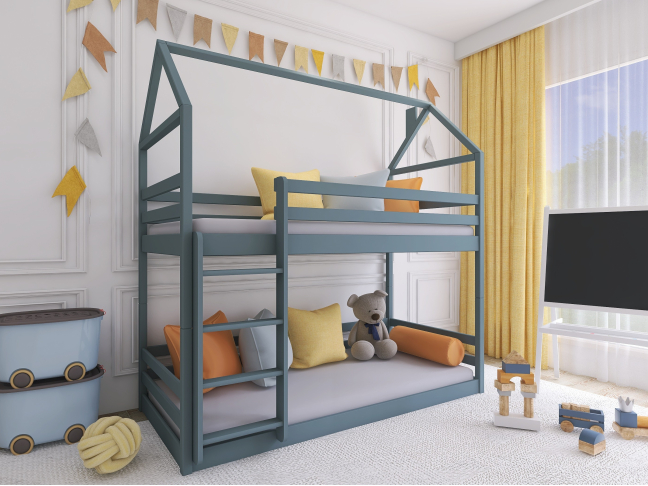 Dviaukštė vaikiška lova AXEL 80x160 4 Dviaukštė vaikiška lova AXEL 80x160 4