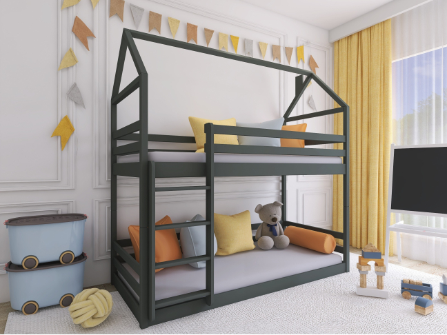 Dviaukštė vaikiška lova AXEL 80x180 3 Dviaukštė vaikiška lova AXEL 80x180 3