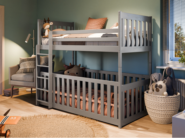 Dviaukštė vaikiška lova CRIS 80x200 3 Dviaukštė vaikiška lova CRIS 80x200 3