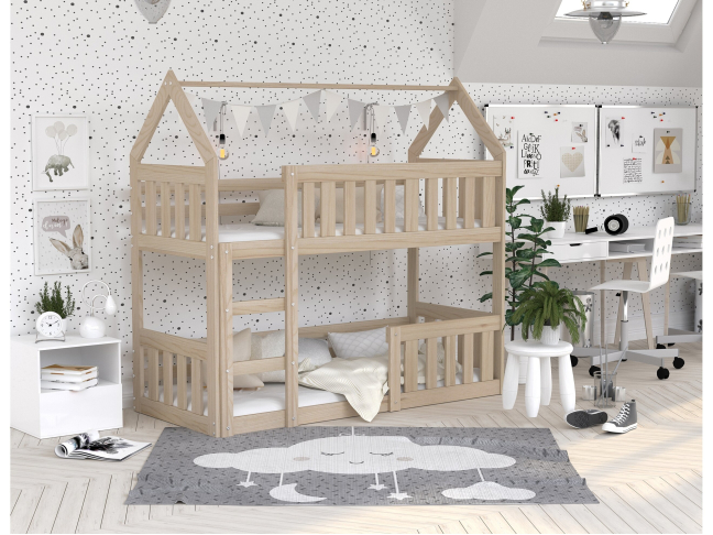 Dviaukštė vaikiška lova DOMEK MINI +2C 1