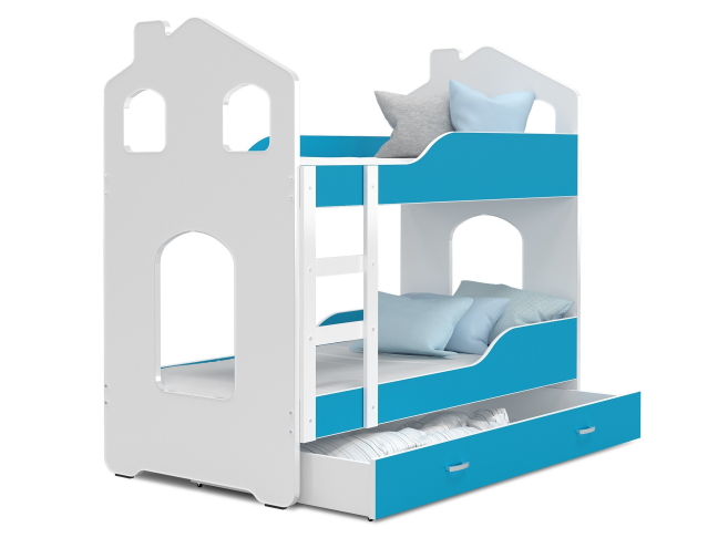 Dviaukštė vaikiška lova DOMINIK DOMEK 1 Dviaukštė vaikiška lova DOMINIK DOMEK 1