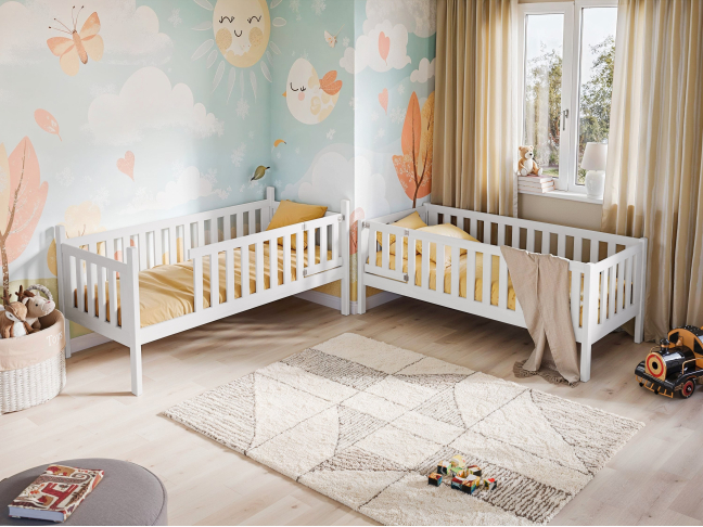 Dviaukštė vaikiška lova su stalčiais KSAWERY 80x180 4 Dviaukštė vaikiška lova su stalčiais KSAWERY 80x180 4