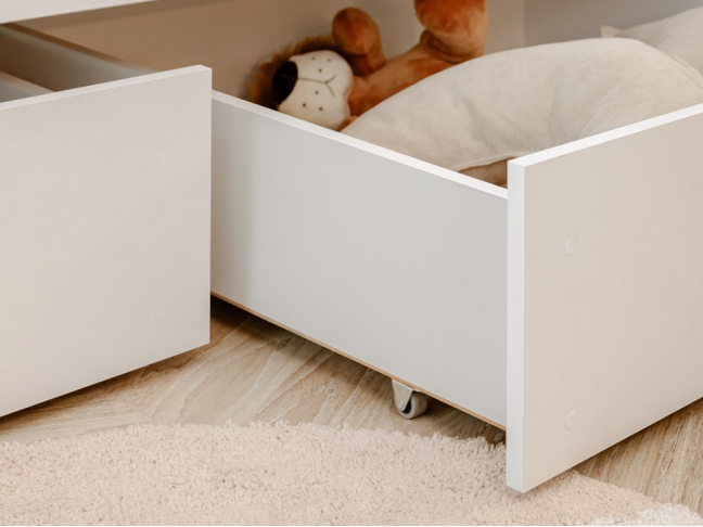 Dviaukštė vaikiška lova su stalčiais KSAWERY 80x180 8 Dviaukštė vaikiška lova su stalčiais KSAWERY 80x180 8