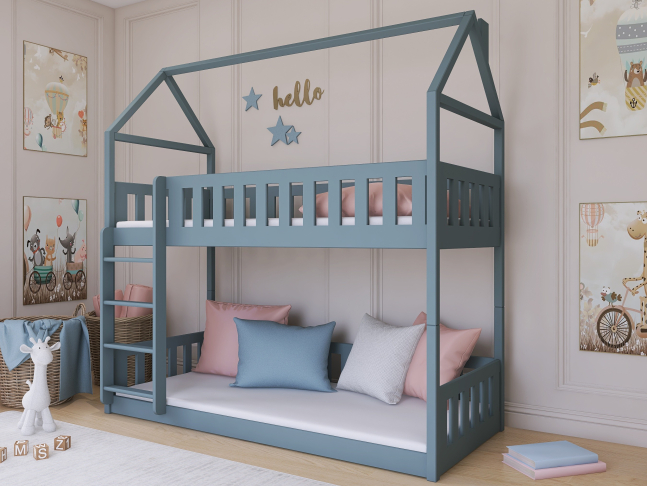 Dviaukštė vaikiška lova POLA 90x190 Dviaukštė vaikiška lova POLA 90x190