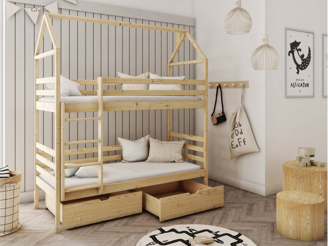 Dviaukštė vaikiška lova su stalčiais ALEX 80x180 2 Dviaukštė vaikiška lova su stalčiais ALEX 80x180 2