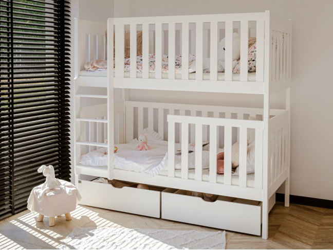 Dviaukštė vaikiška lova su stalčiais DAWID 80x160 2