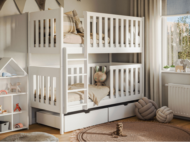 Dviaukštė vaikiška lova su stalčiais DAWID 80x160 Dviaukštė vaikiška lova su stalčiais DAWID 80x160