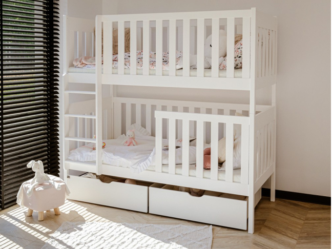 Dviaukštė vaikiška lova su stalčiais DAWID 80x200 1 Dviaukštė vaikiška lova su stalčiais DAWID 80x200 1