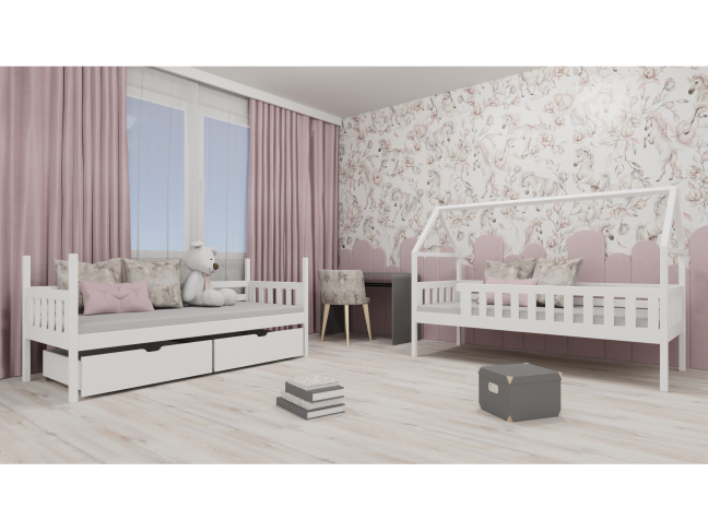 Dviaukštė vaikiška lova su stalčiais GAJA 80x180 1
