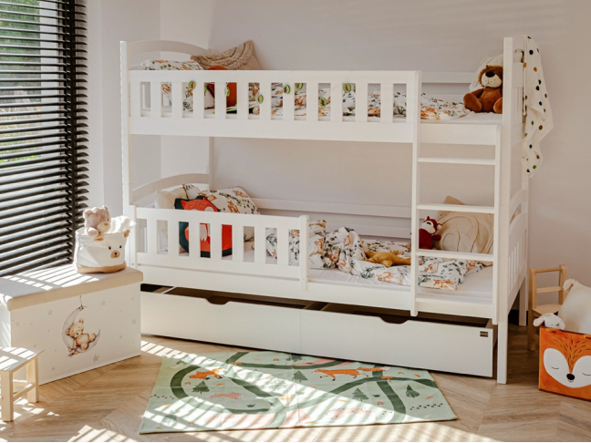 Dviaukštė vaikiška lova su stalčiais IGNAS 80x160 Dviaukštė vaikiška lova su stalčiais IGNAS 80x160