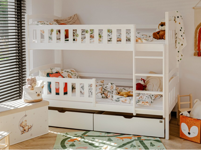Dviaukštė vaikiška lova su stalčiais IGNAS 80x160 2 Dviaukštė vaikiška lova su stalčiais IGNAS 80x160 2