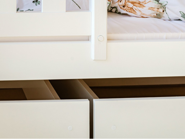 Dviaukštė vaikiška lova su stalčiais IGNAS 80x160 5 Dviaukštė vaikiška lova su stalčiais IGNAS 80x160 5