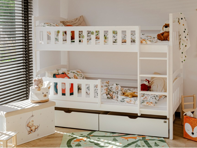 Dviaukštė vaikiška lova su stalčiais IGNAS 80x180 3 Dviaukštė vaikiška lova su stalčiais IGNAS 80x180 3