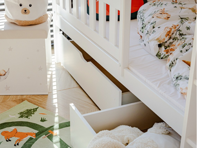 Dviaukštė vaikiška lova su stalčiais IGNAS 80x180 10