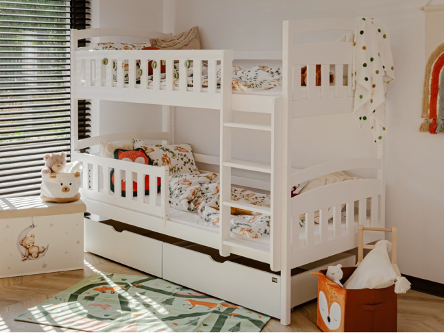 Dviaukštė vaikiška lova su stalčiais IGNAS 80x200 4