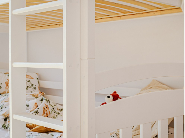 Dviaukštė vaikiška lova su stalčiais IGNAS 80x200 9