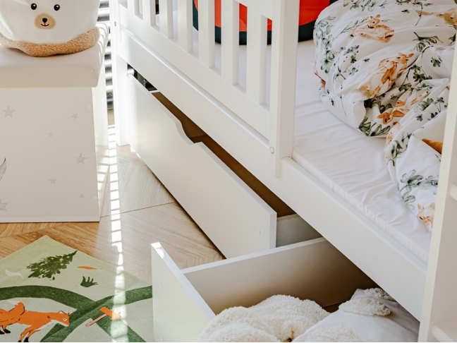 Dviaukštė vaikiška lova su stalčiais IGNAS 80x200 10