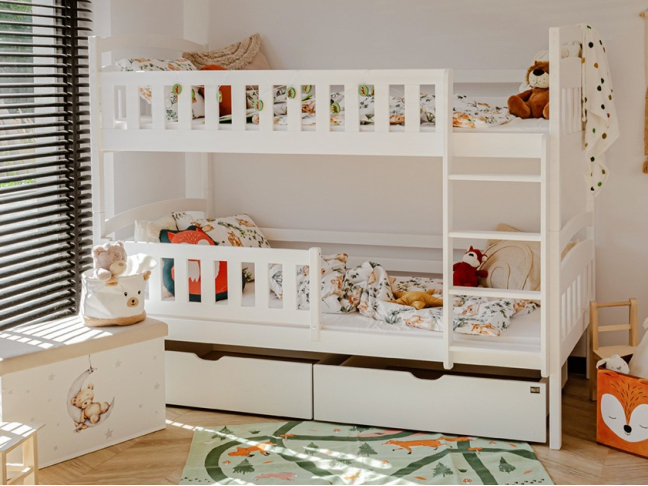 Dviaukštė vaikiška lova su stalčiais IGNAS 90x190 1