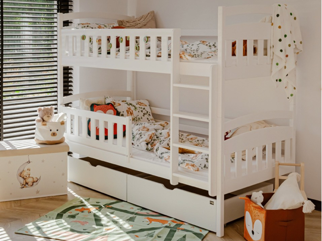 Dviaukštė vaikiška lova su stalčiais IGNAS 90x200 4