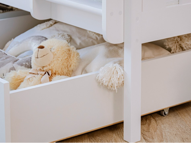 Dviaukštė vaikiška lova su stalčiais MONIKA 80x200 8 Dviaukštė vaikiška lova su stalčiais MONIKA 80x200 8