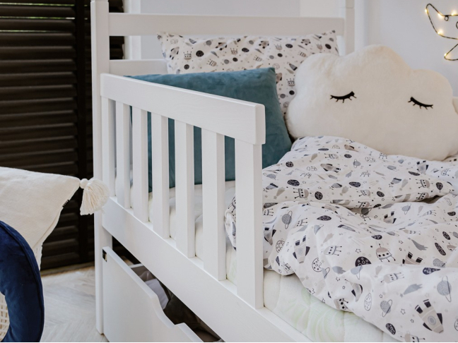 Dviaukštė vaikiška lova su stalčiais MONIKA 90x190 7