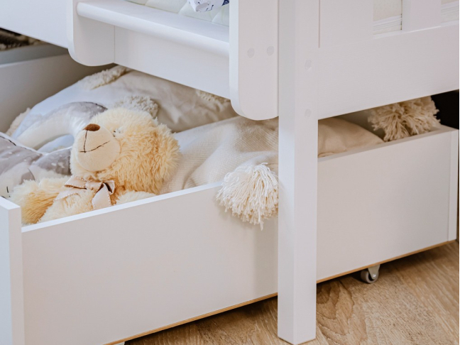 Dviaukštė vaikiška lova su stalčiais MONIKA 90x190 8 Dviaukštė vaikiška lova su stalčiais MONIKA 90x190 8